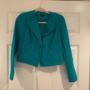 WORTH Teal Crop Jacket NWT